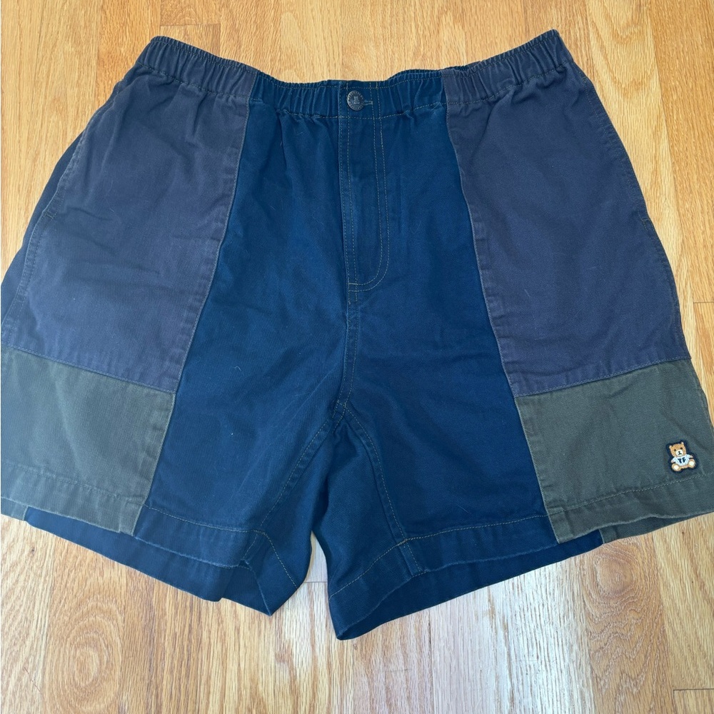 Teddy Fresh Men's Navy, Grey and Olive Cargo Shorts Size L Preppy Casual